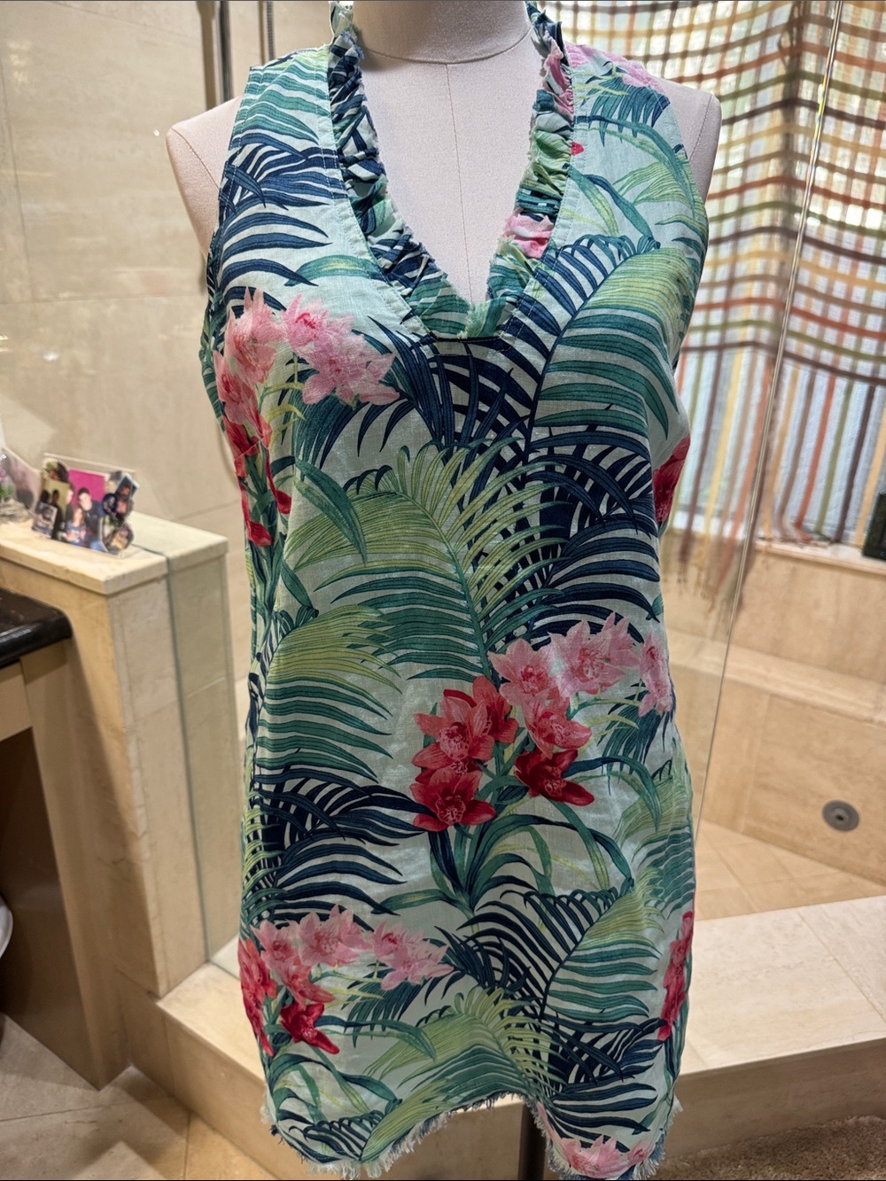Tommy Bahama Light Mint Green Linen Dress